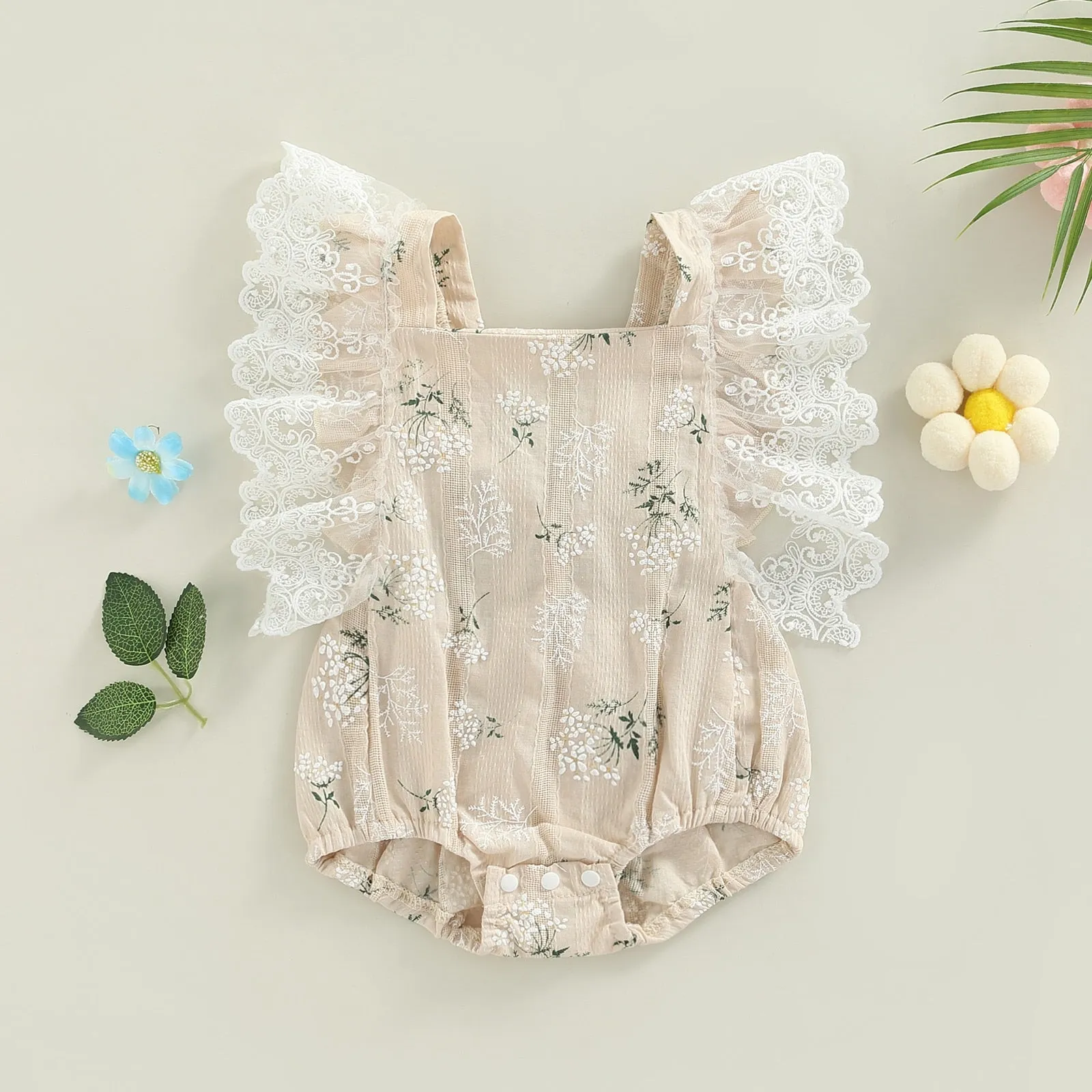 KIERA Floral Lace Romper