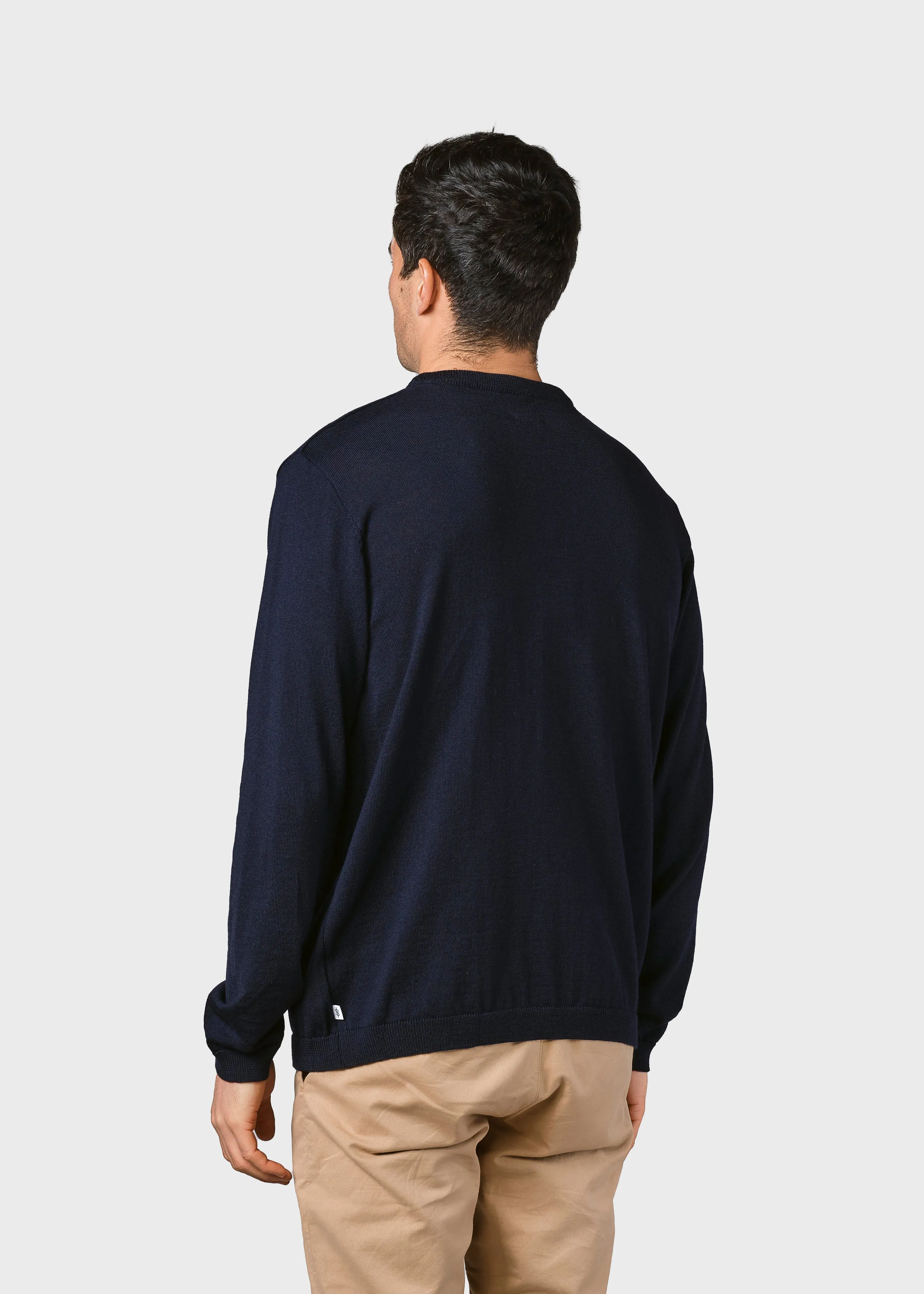 Klitmøller Mens basic merino knit Navy