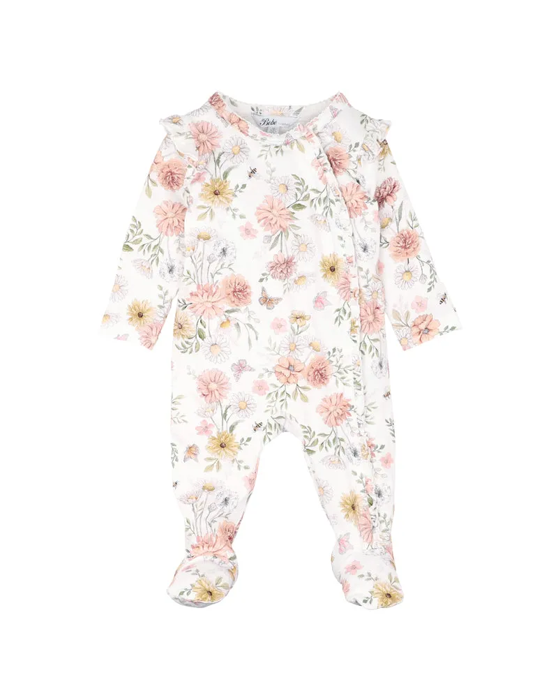 LARA PRINT LS ZIP ONESIE