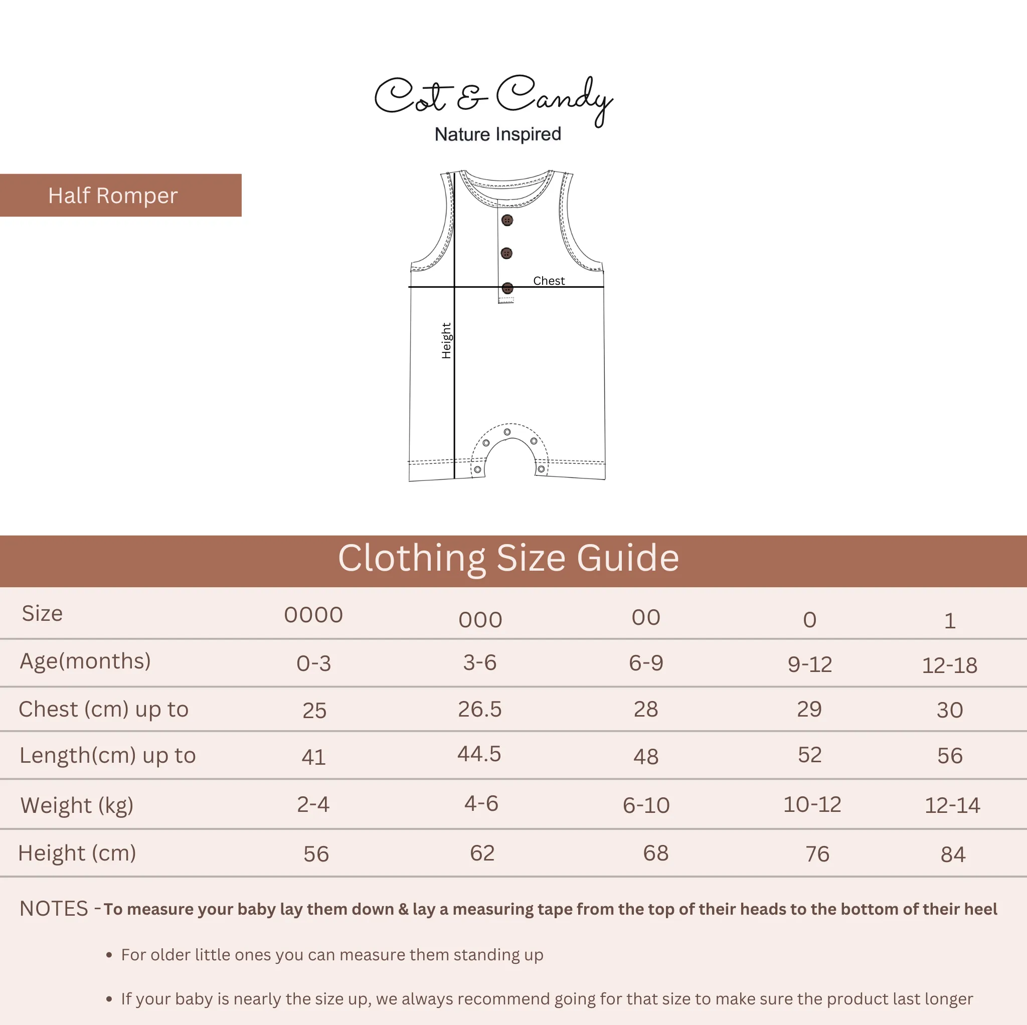 Latte Organic Muslin Half Romper