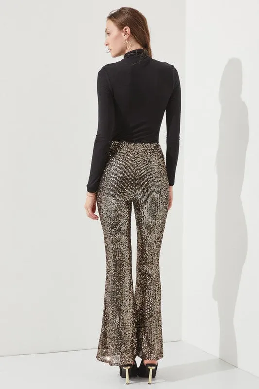 Let It Shine Flare Leg Sequin Pants