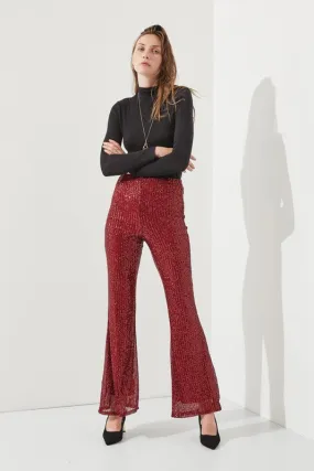 Let It Shine Flare Leg Sequin Pants