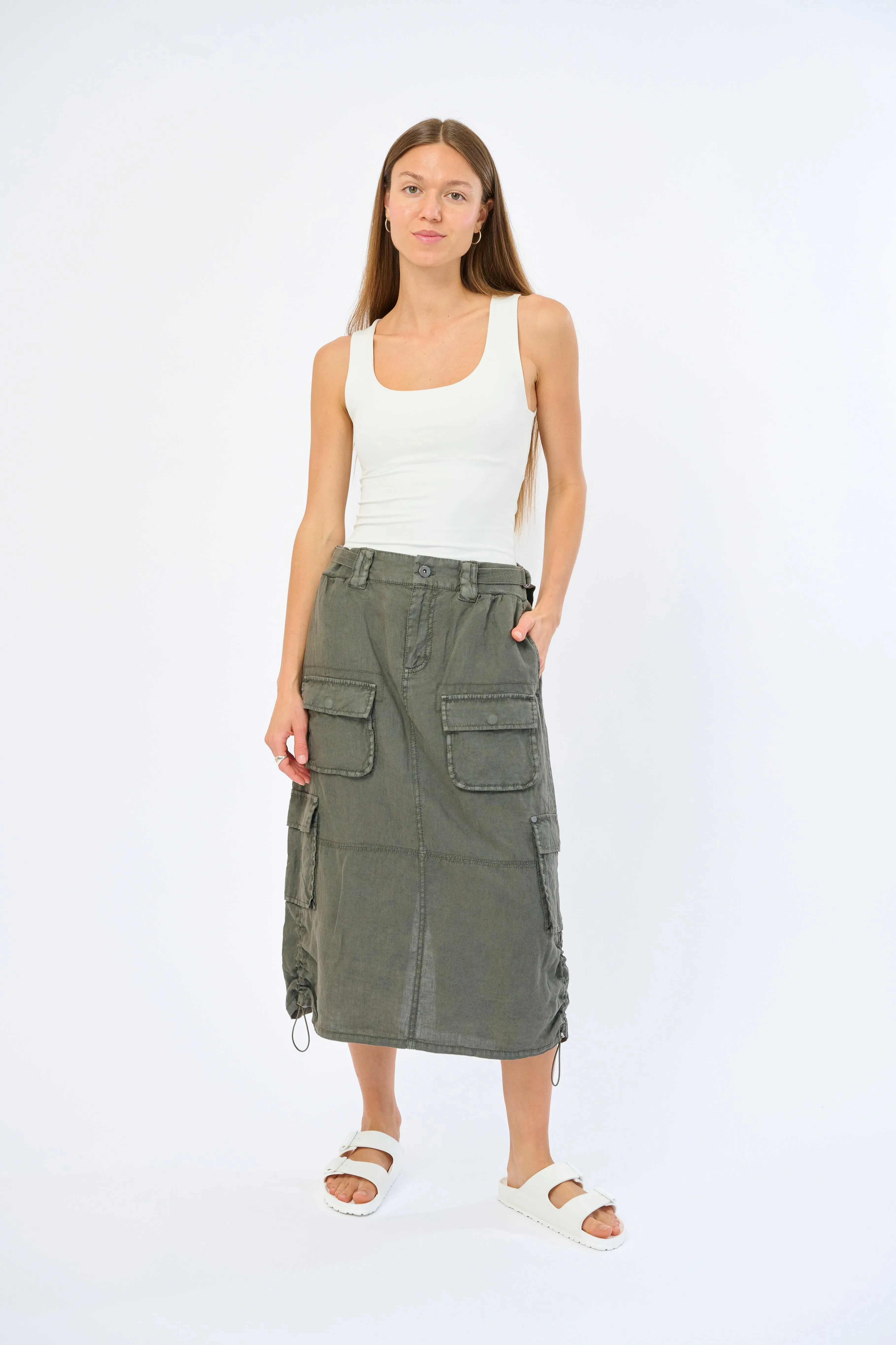 Lilo Midi Linen Skirt