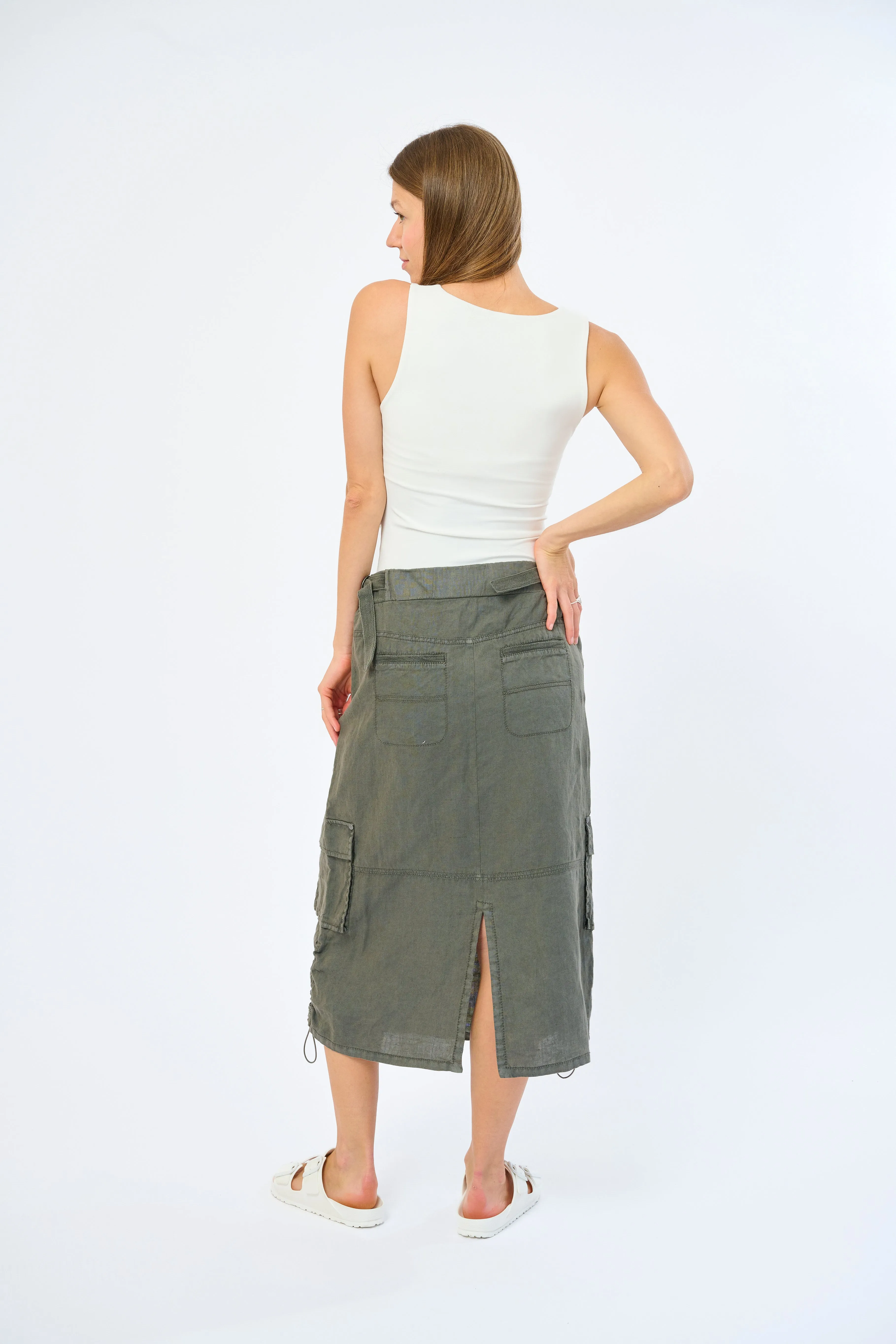 Lilo Midi Linen Skirt