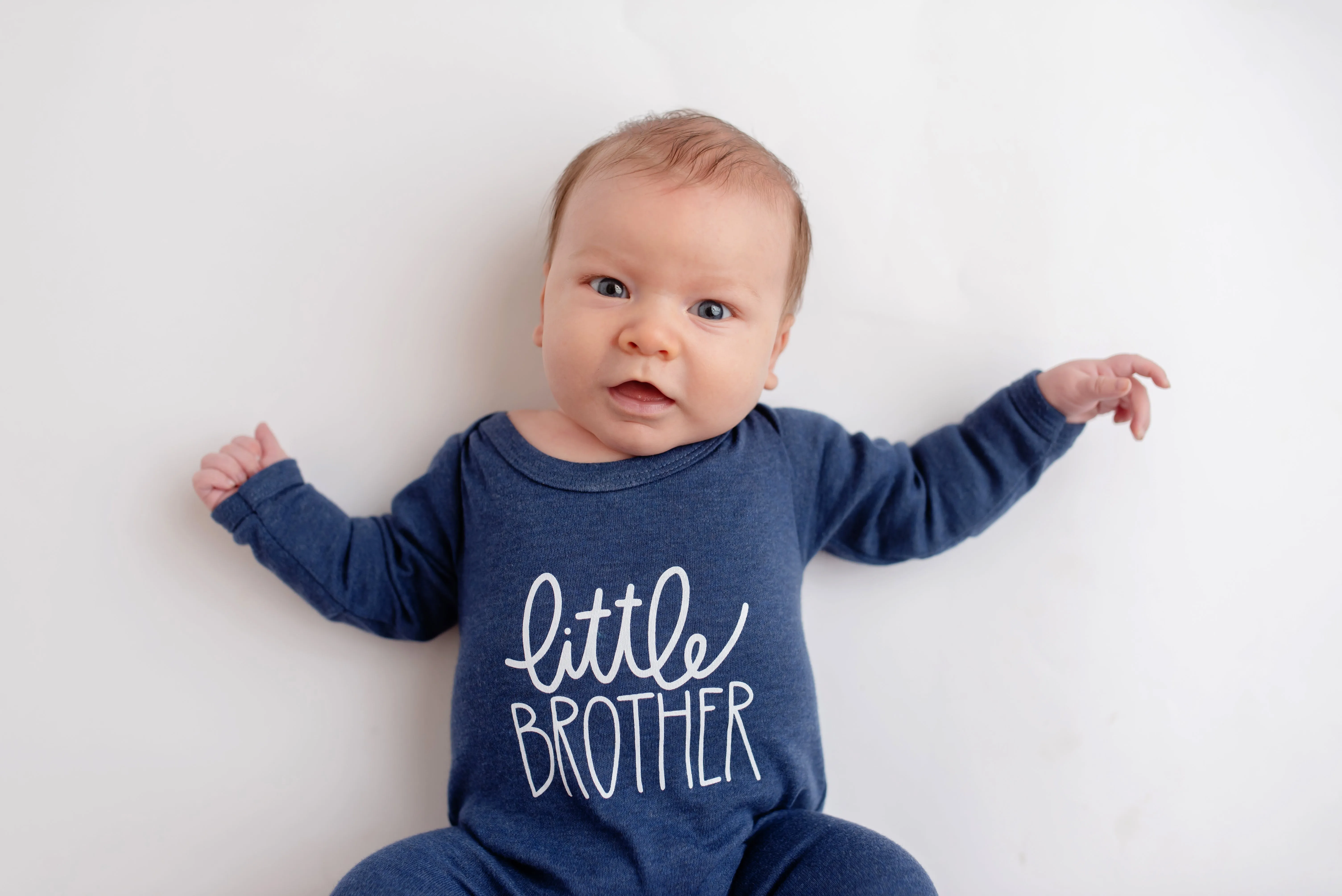 Little Brother Romper & Hat Set | Ht Denim Blue