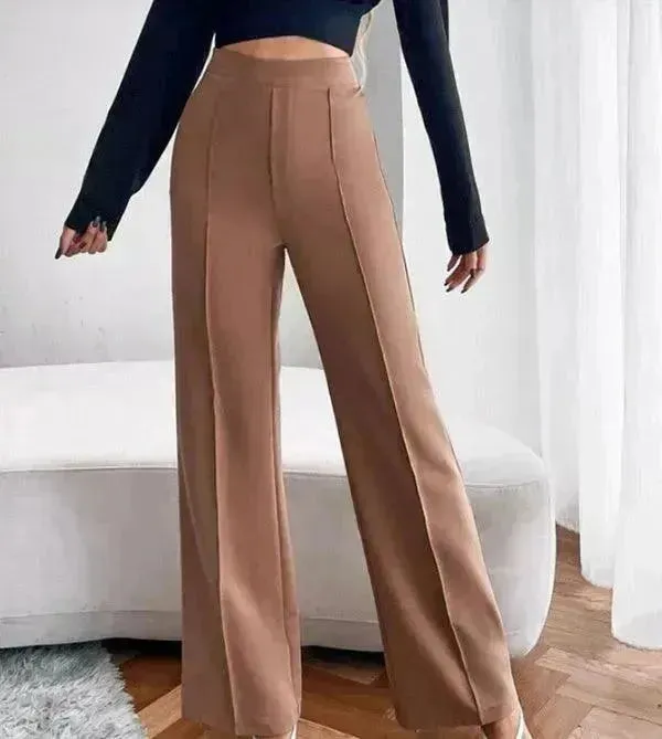 Loose Straight Pants Women High Waist Casual Trousers