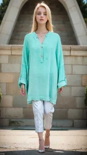 Mandarin Collar Tunic Shirt