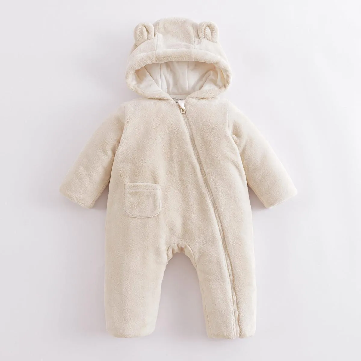 MARC & JANIE Baby Boys Girls Fleece Full-Zip Romper 221218