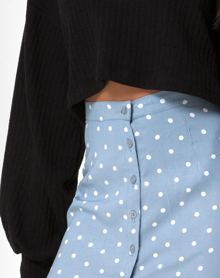 Marni Midi Skirt in Skater Polka Blue