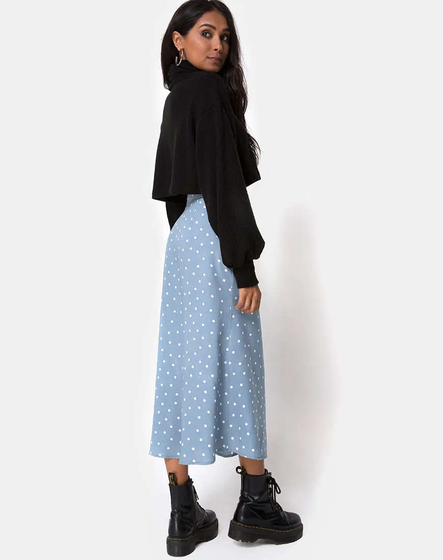 Marni Midi Skirt in Skater Polka Blue