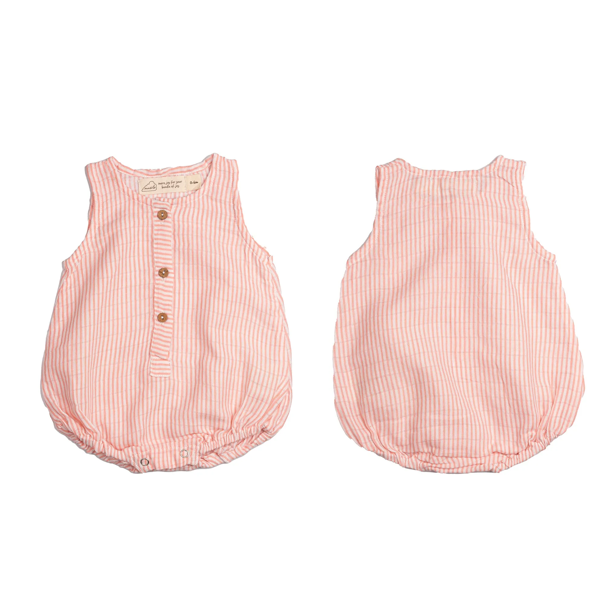 Masilo Organic Cotton Muslin Baby Romper 0-6 Months (Pack of 3) – Over the Rainbow