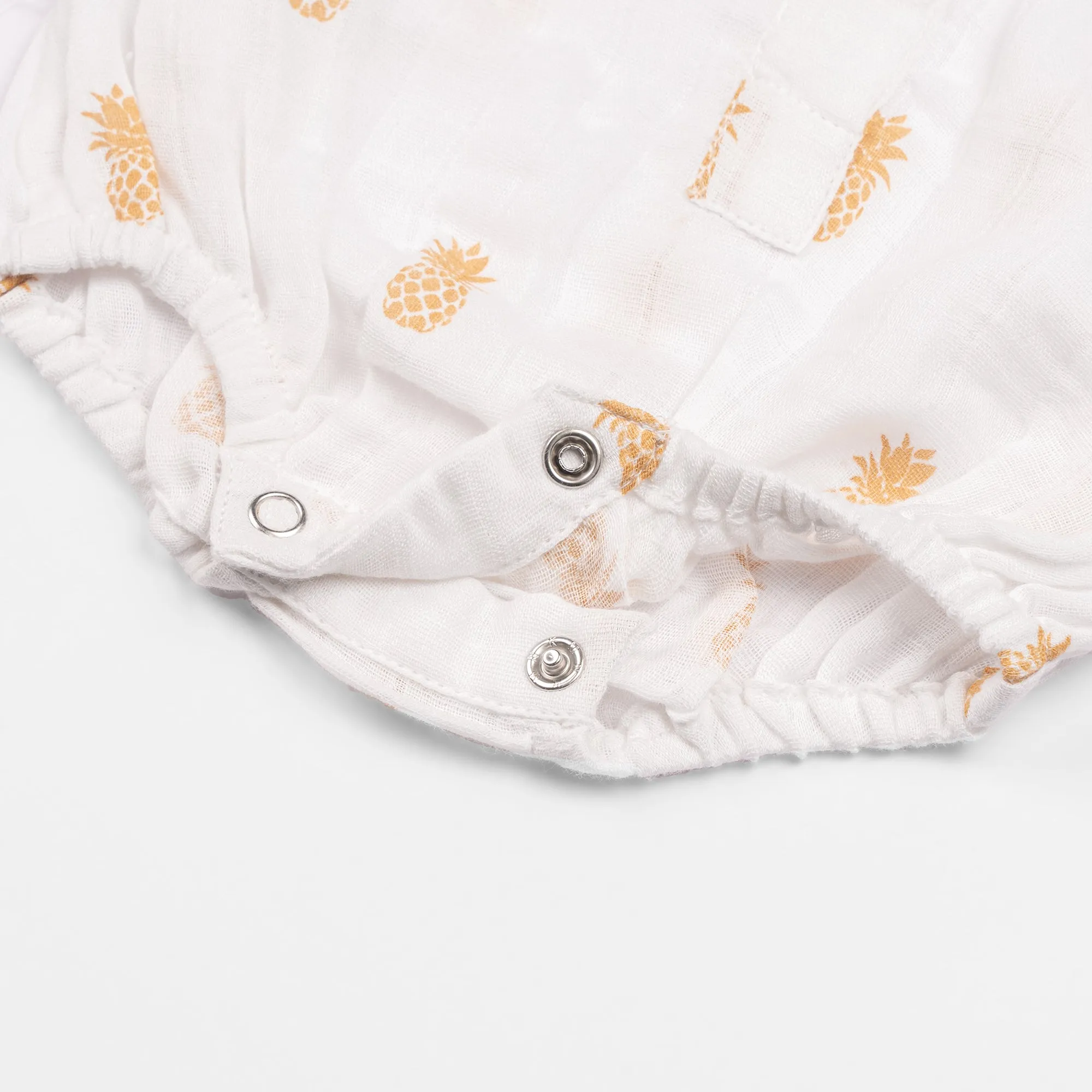 Masilo Organic Cotton Muslin Baby Romper 0 -6 Months (Pack of 3) – Pineapple Bliss