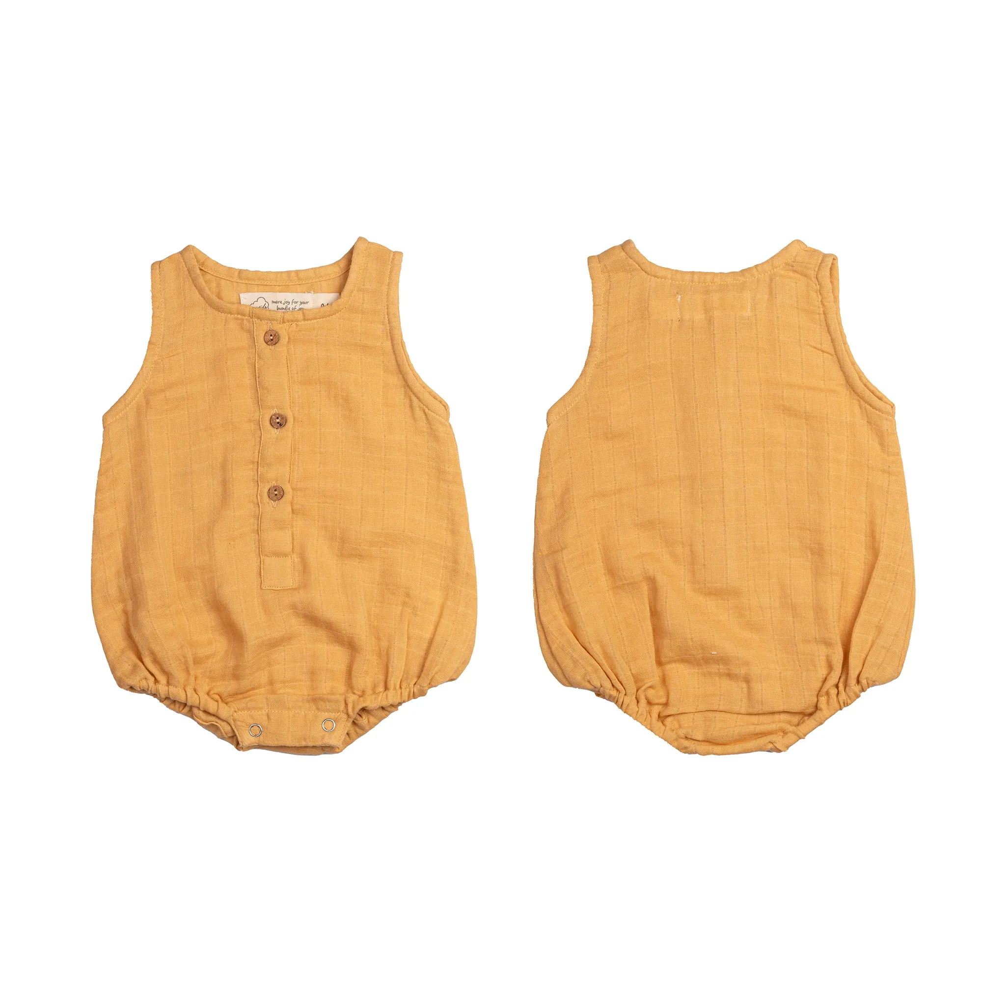 Masilo Organic Cotton Muslin Baby Romper 0 -6 Months (Pack of 3) – Pineapple Bliss