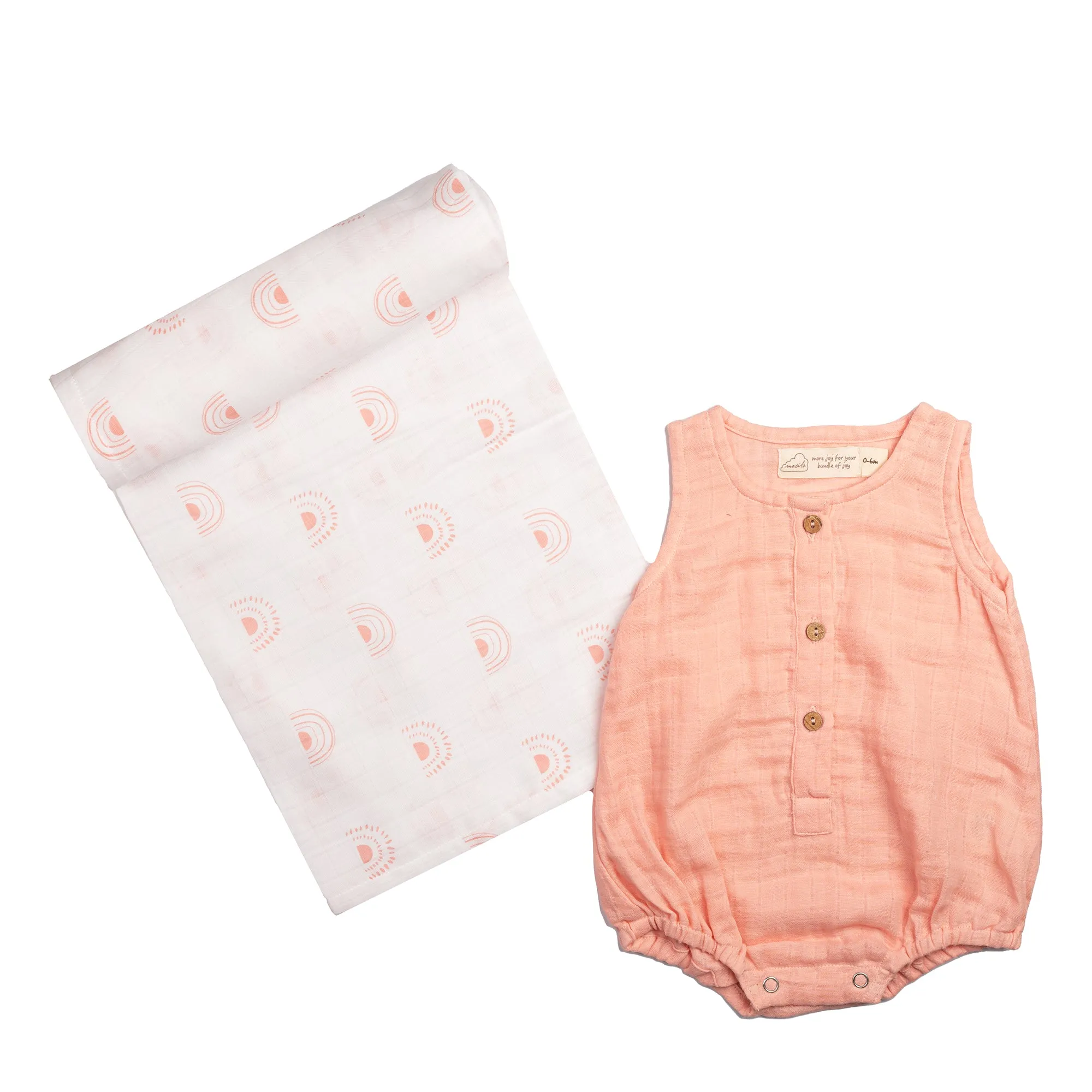 Masilo Organic Cotton Muslin Classic Snuggle Set - Over the Rainbow