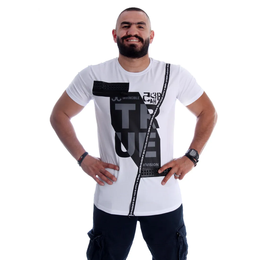 Men T-shirt- white / made in Turkey -3358