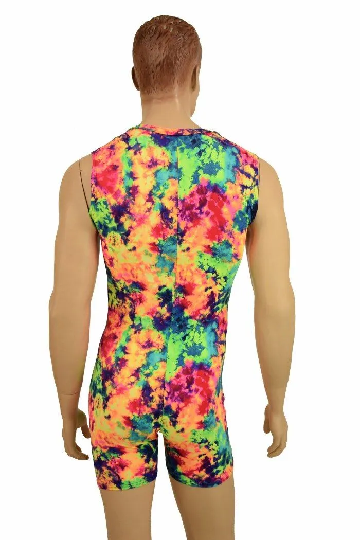 Mens Acid Splash Deep Bro V Romper