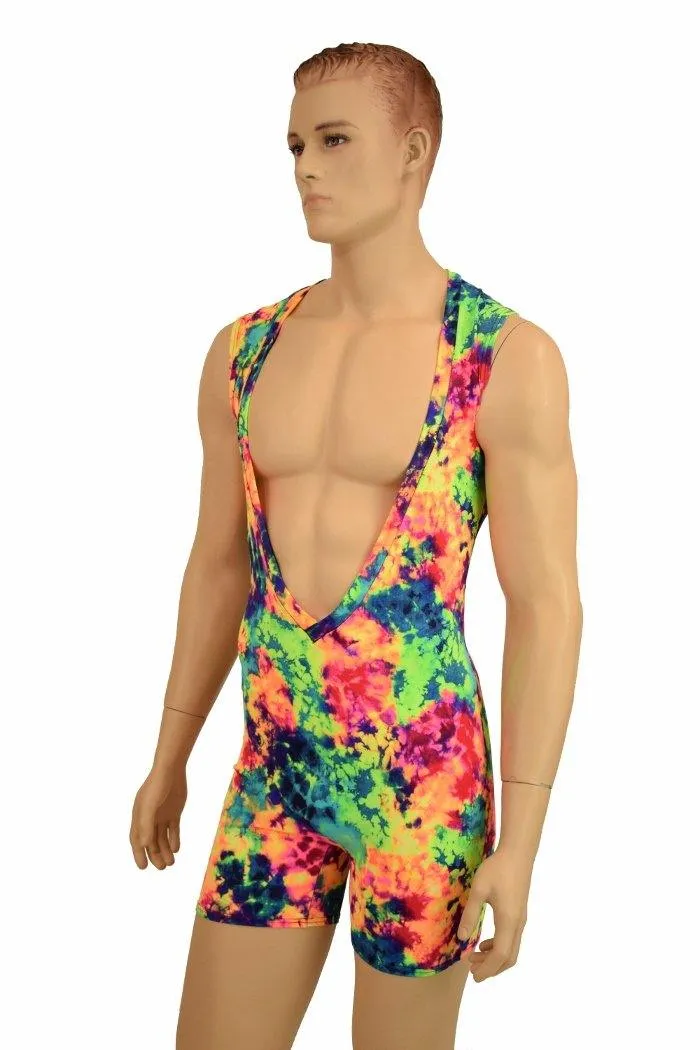 Mens Acid Splash Deep Bro V Romper