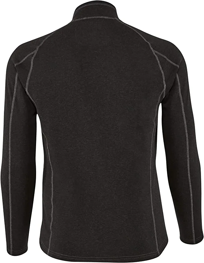 Men's Force Heavyweight Synthetic Wool-Blend Fleece Base Layer Quarter-Zip Top