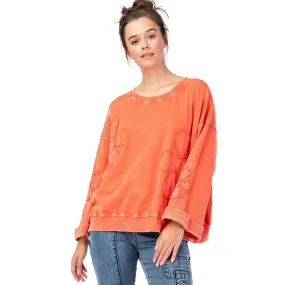 Mineral Wash Flower Patch Pullover