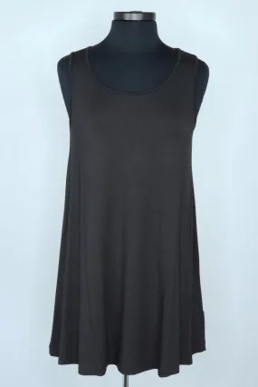 Modal Full Long Tunic Tank - Black