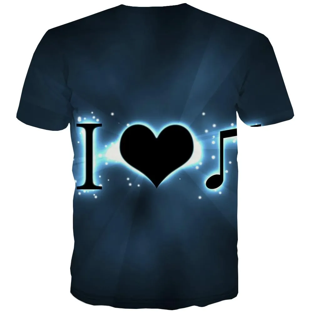 Music T-shirt Men Instrument Tshirts Cool Retro Tshirts Casual Electronic Tshirt Anime