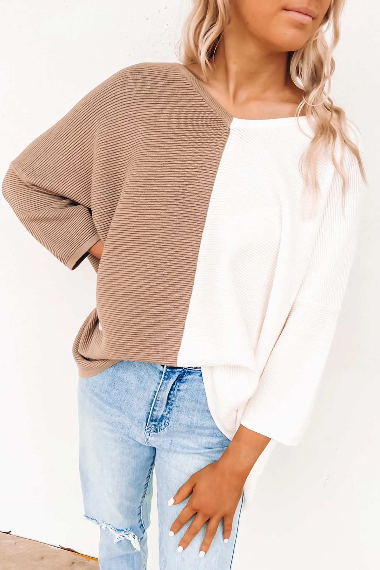 Nadia Knit White Beige