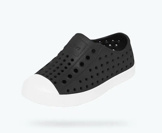 Native Junior's Jefferson Sneaker - Jiffy Black/Shell White 12100100-1105