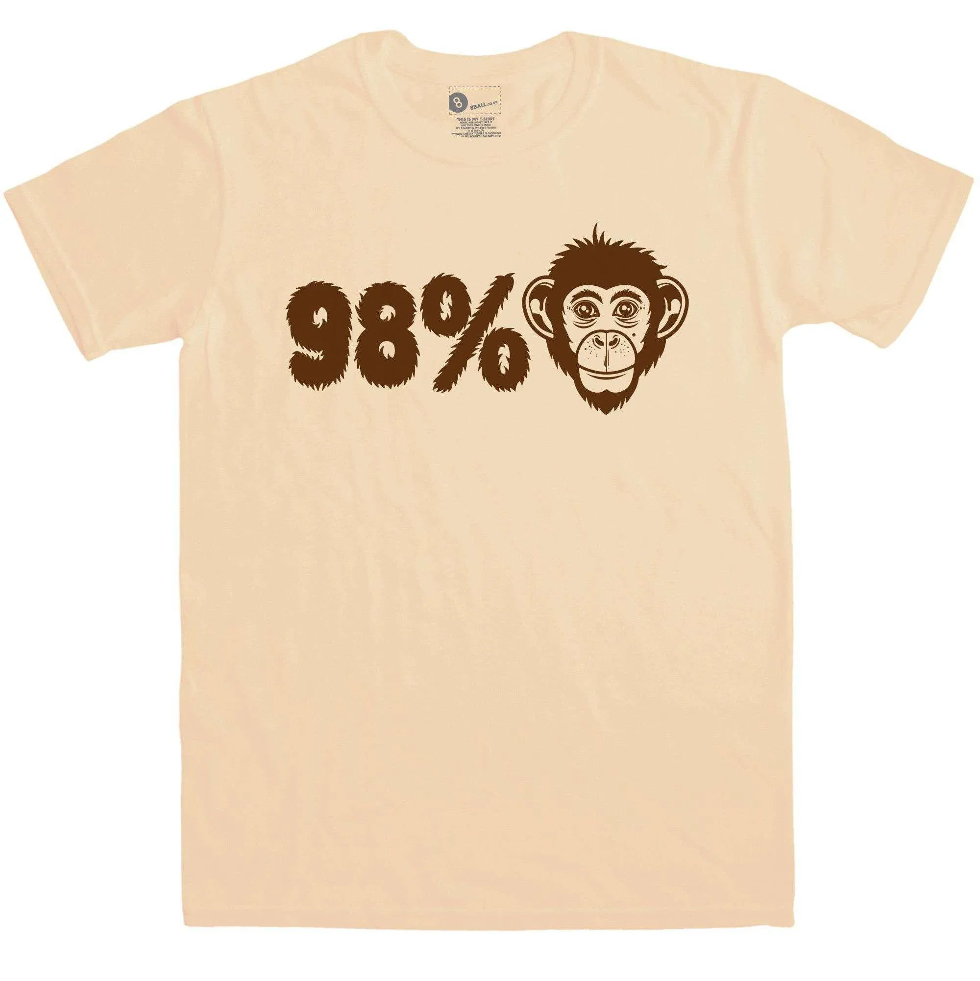 Nerd Geek Science Men's 98 % Chimp T-Shirt