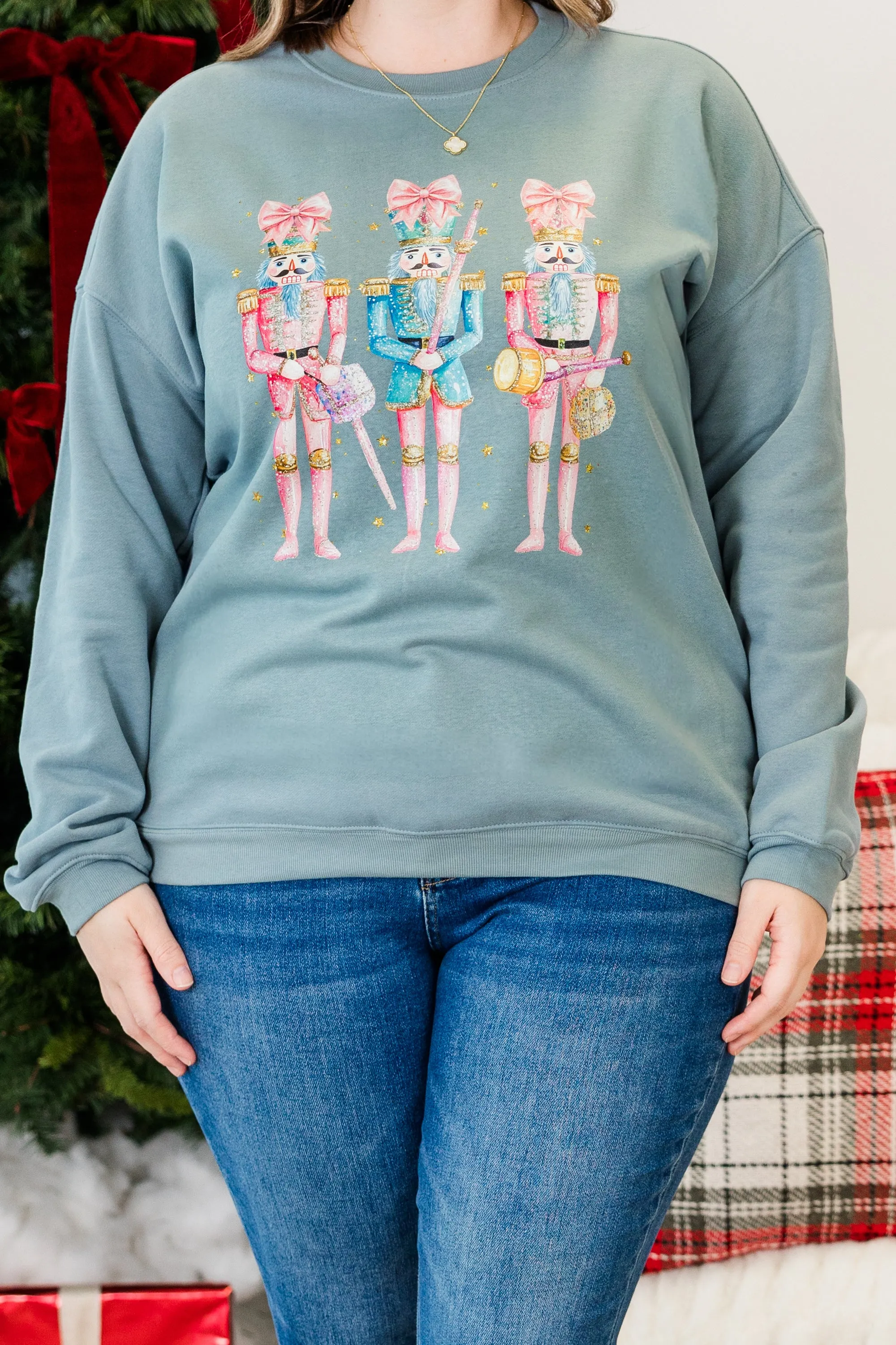 Nutcracker Christmas Pullover, Denim