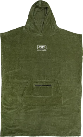 Ocean and Earth Mens Corp Hooded Poncho Military