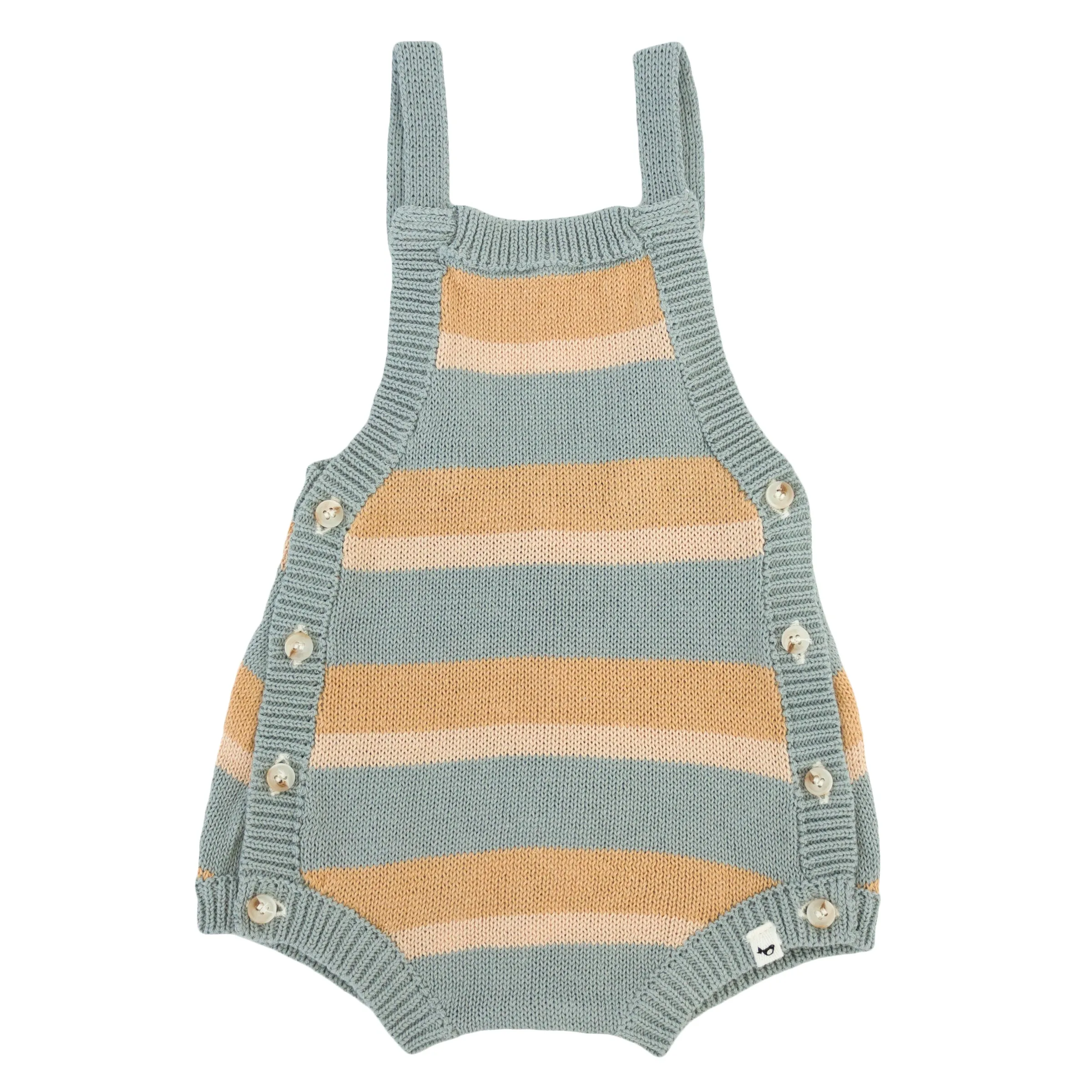 oh baby! Country Club Knitted Bubble - Dusty Blue Stripe