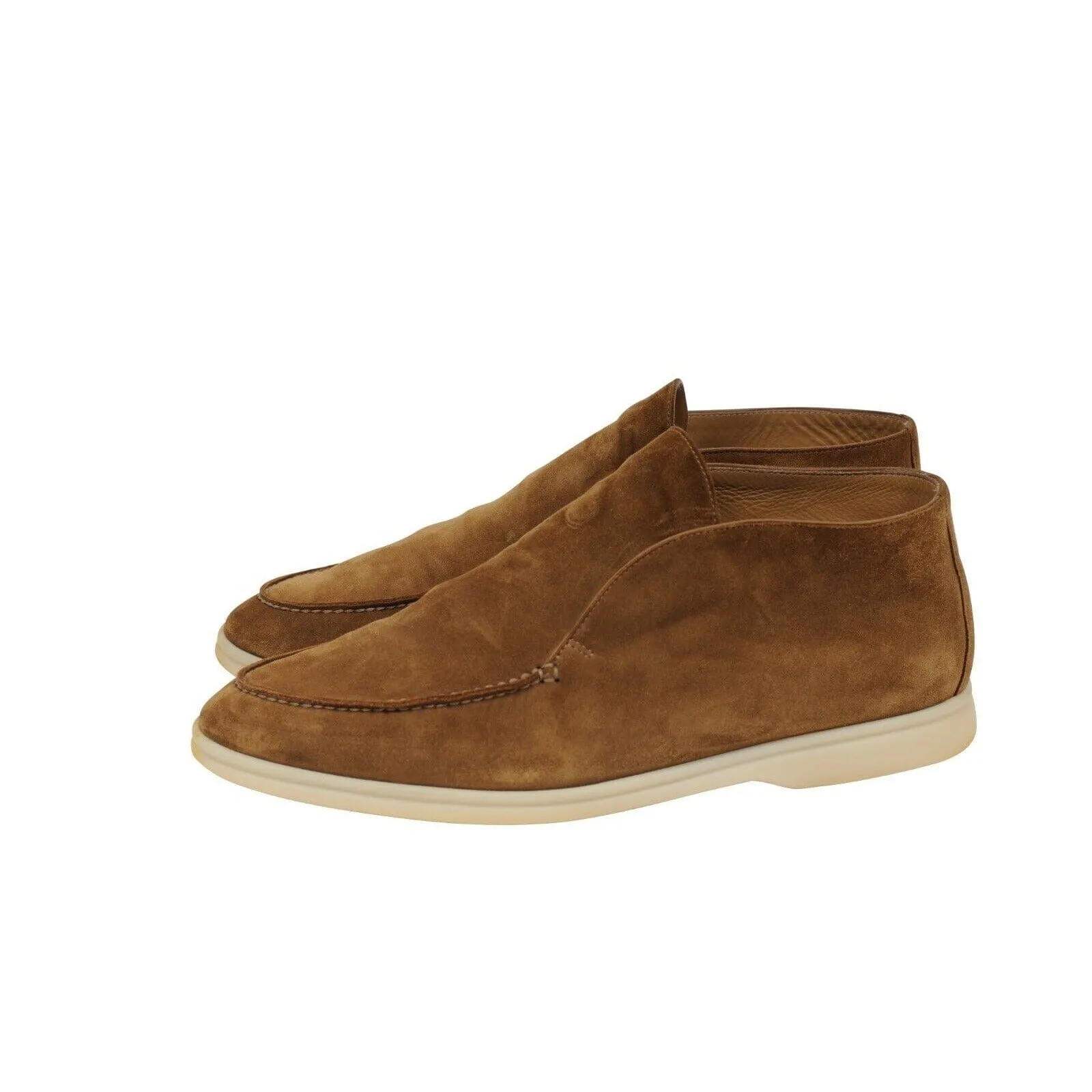 Open Walk Ankle Boots Brown Tan Suede Slip On Chuckkas