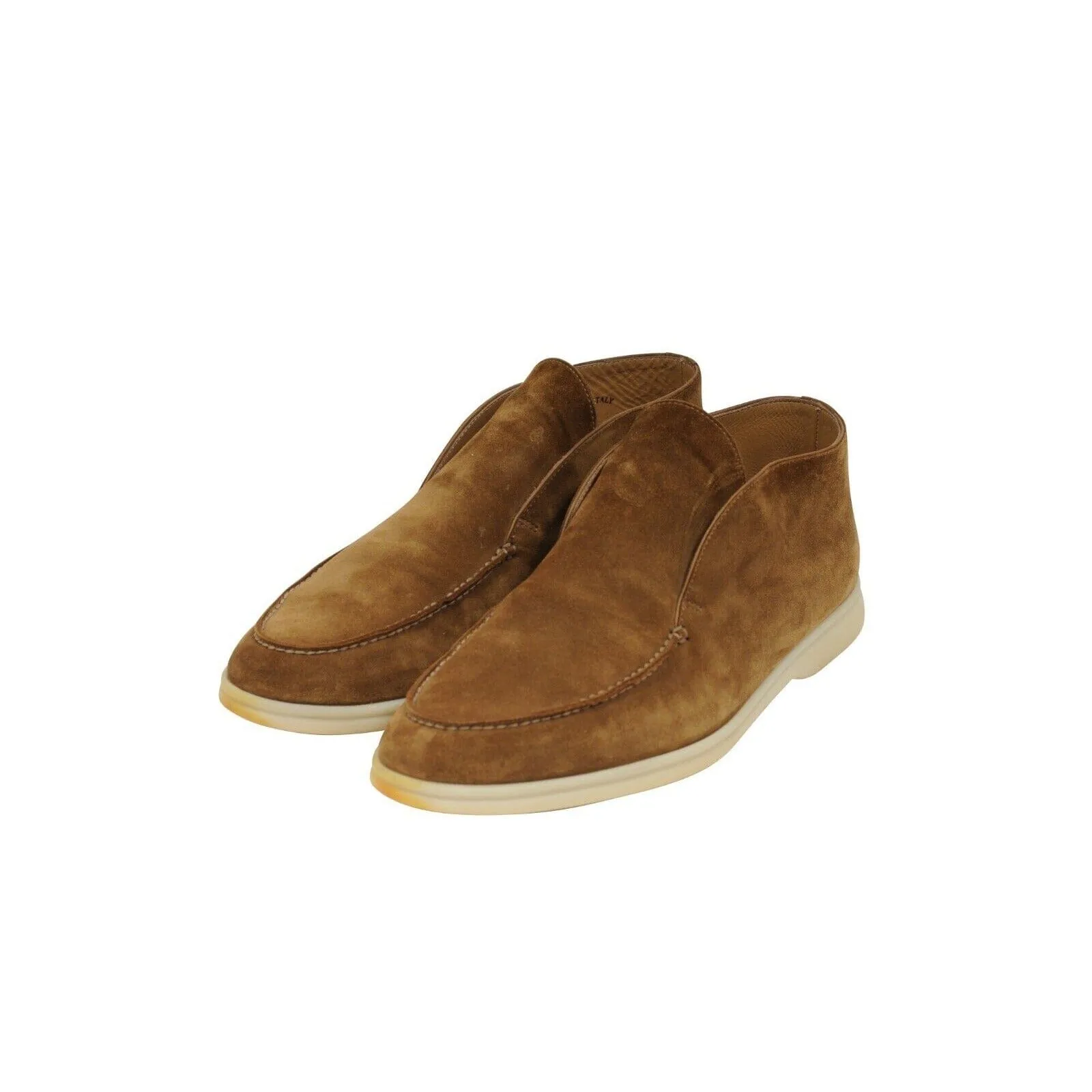 Open Walk Ankle Boots Brown Tan Suede Slip On Chuckkas