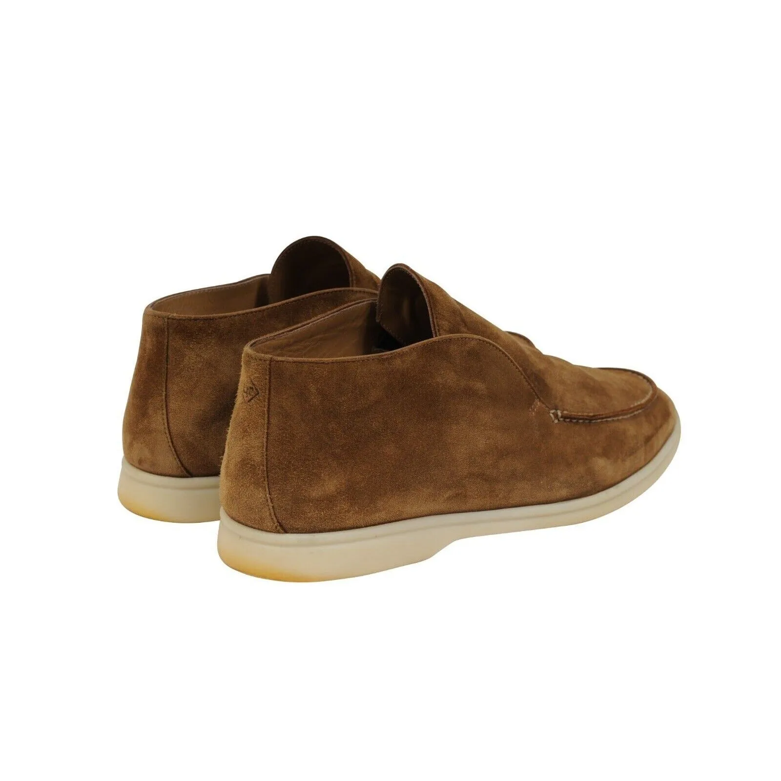 Open Walk Ankle Boots Brown Tan Suede Slip On Chuckkas