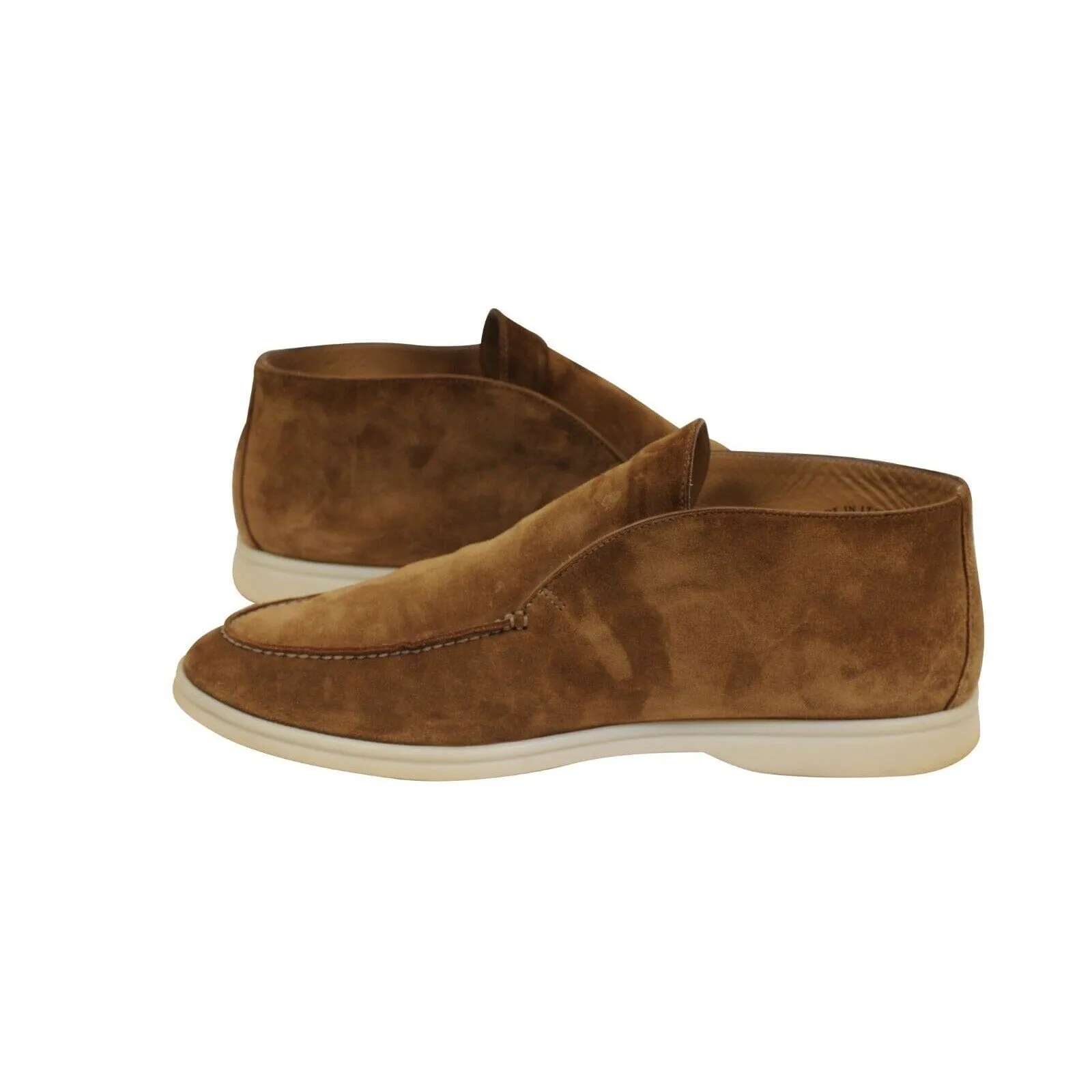 Open Walk Ankle Boots Brown Tan Suede Slip On Chuckkas