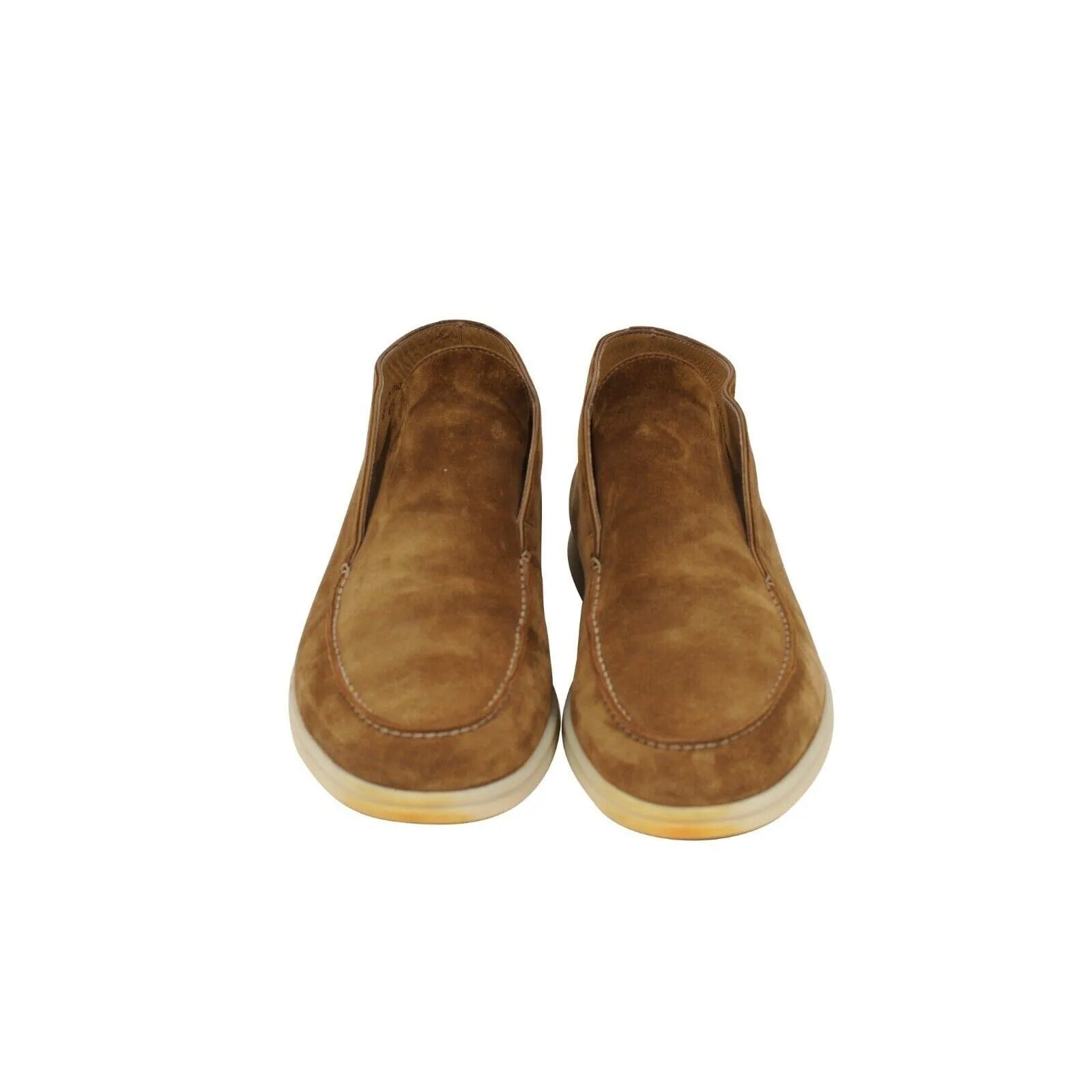 Open Walk Ankle Boots Brown Tan Suede Slip On Chuckkas