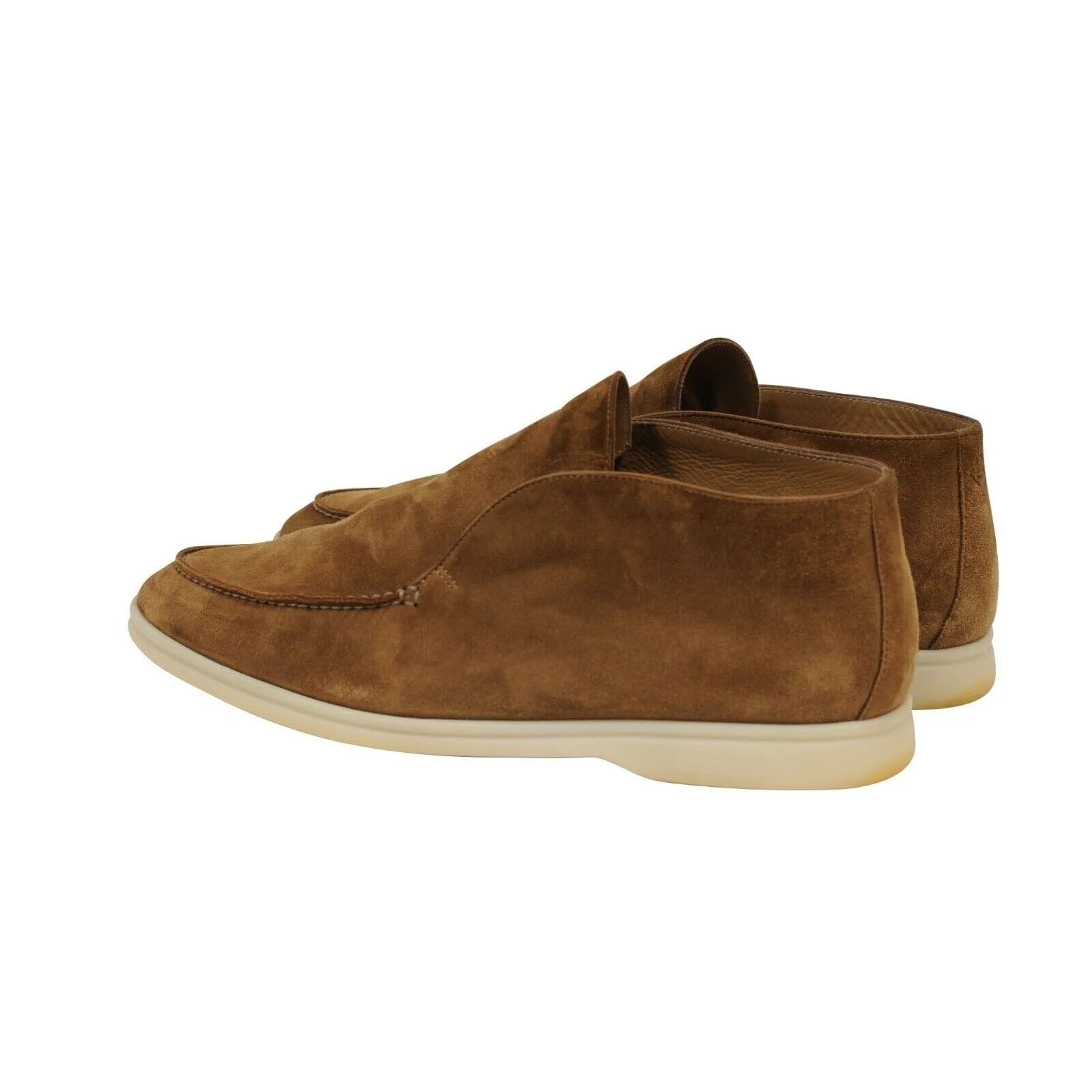 Open Walk Ankle Boots Brown Tan Suede Slip On Chuckkas