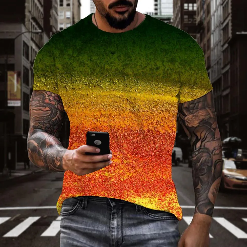 orange gradient particles tshirts special texture 3D tshirt different men art costume Cool