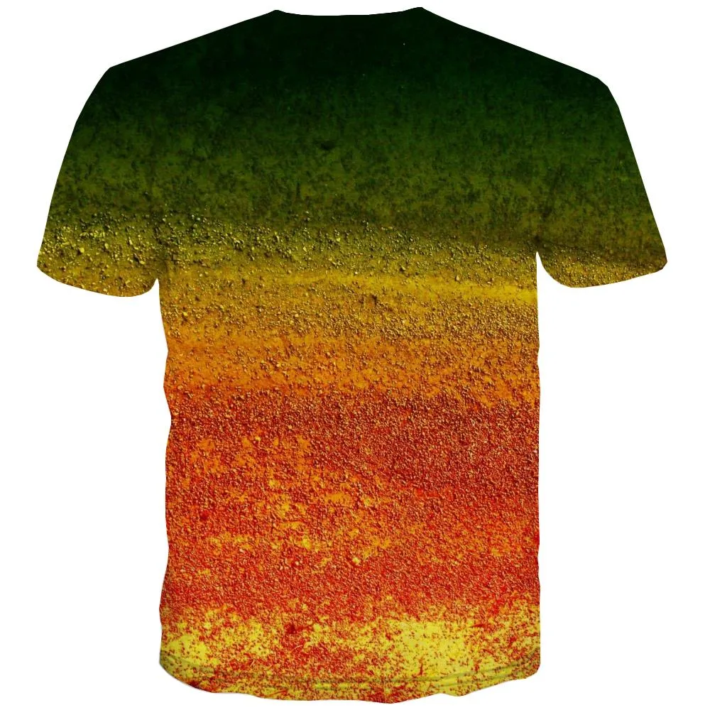 orange gradient particles tshirts special texture 3D tshirt different men art costume Cool