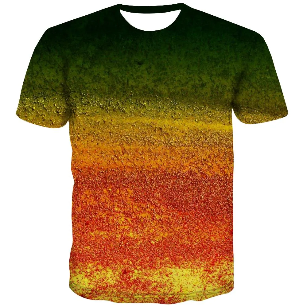 orange gradient particles tshirts special texture 3D tshirt different men art costume Cool