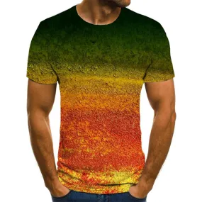 orange gradient particles tshirts special texture 3D tshirt different men art costume Cool