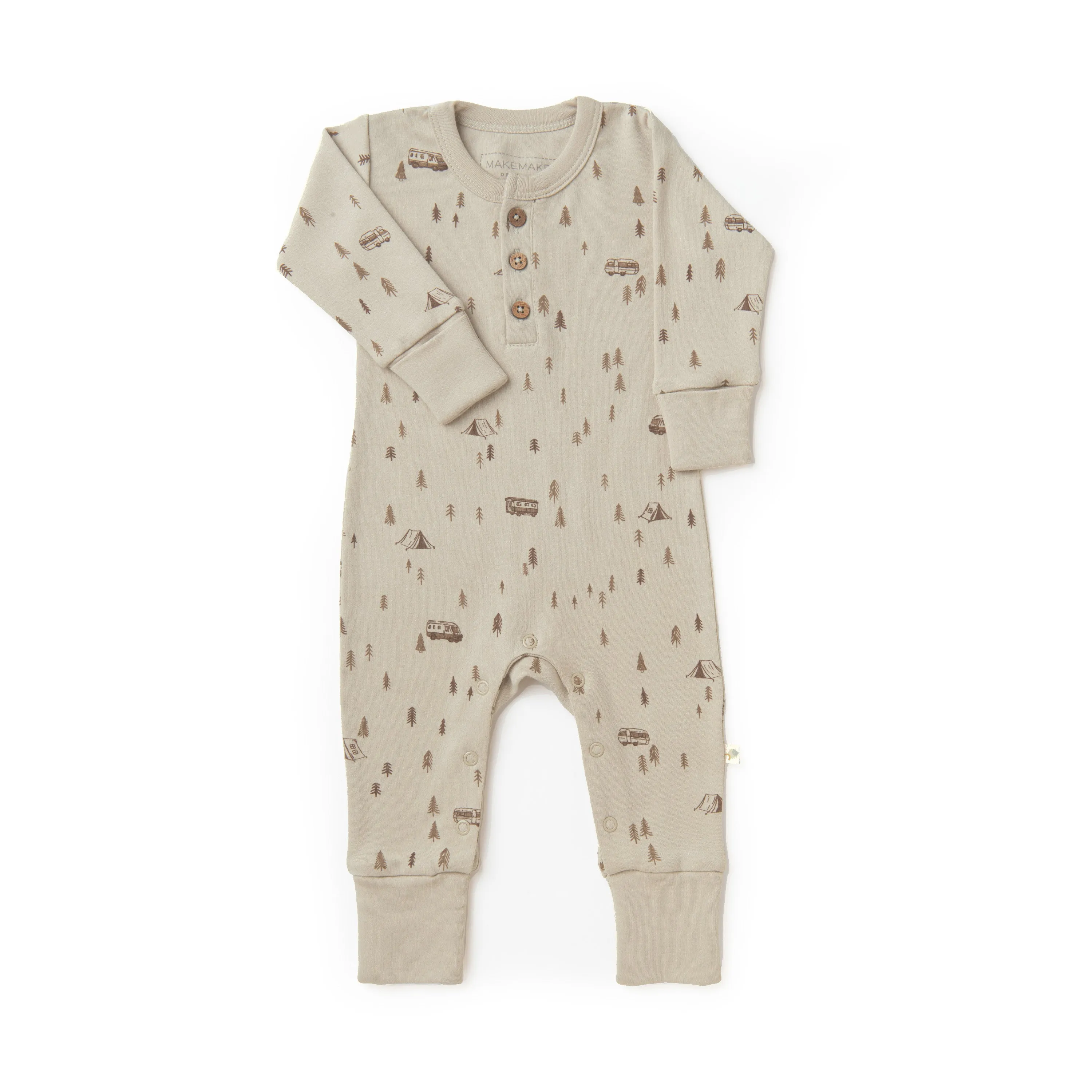 Organic Baby Buttoned Romper - Camplife