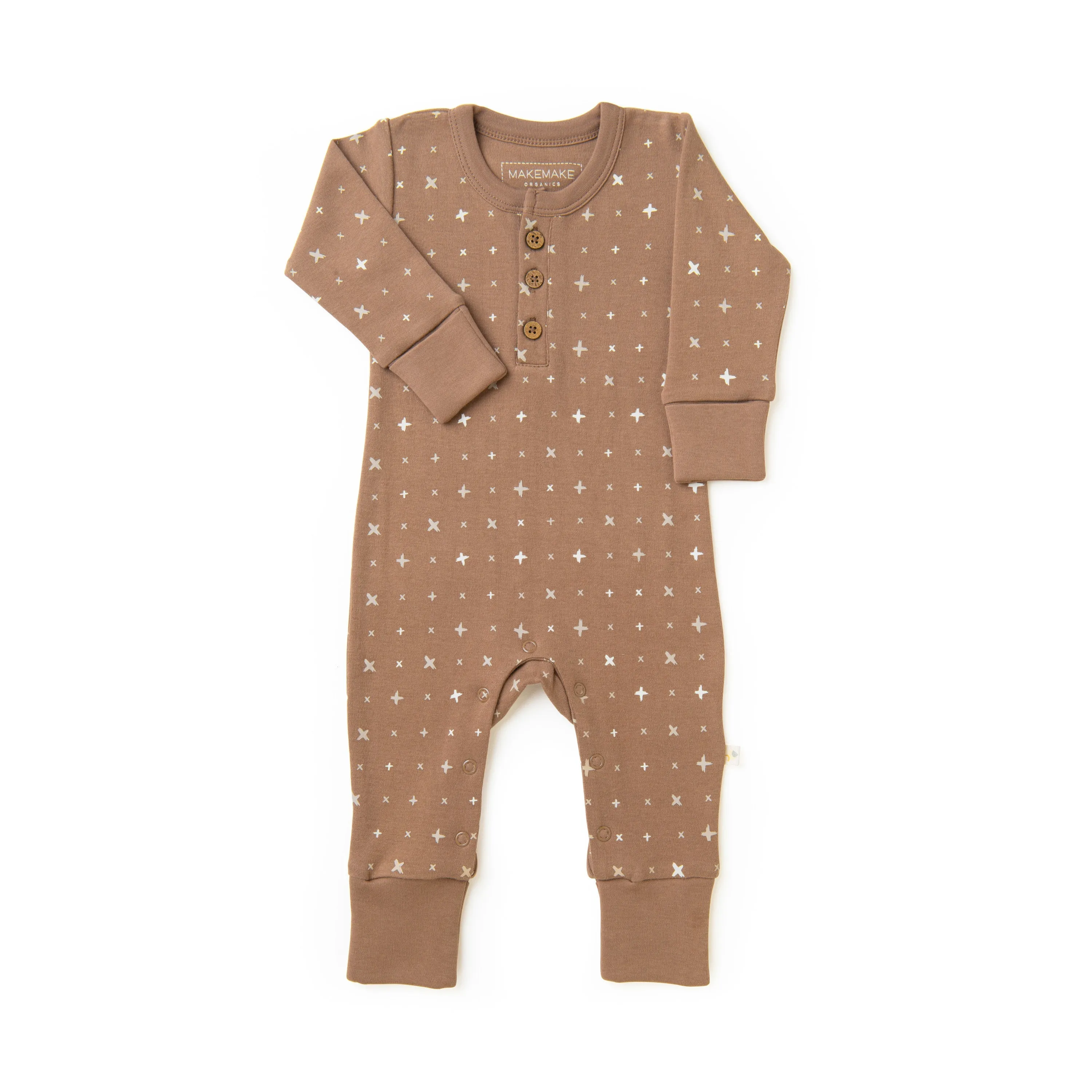 Organic Baby Buttoned Romper - Sparkle