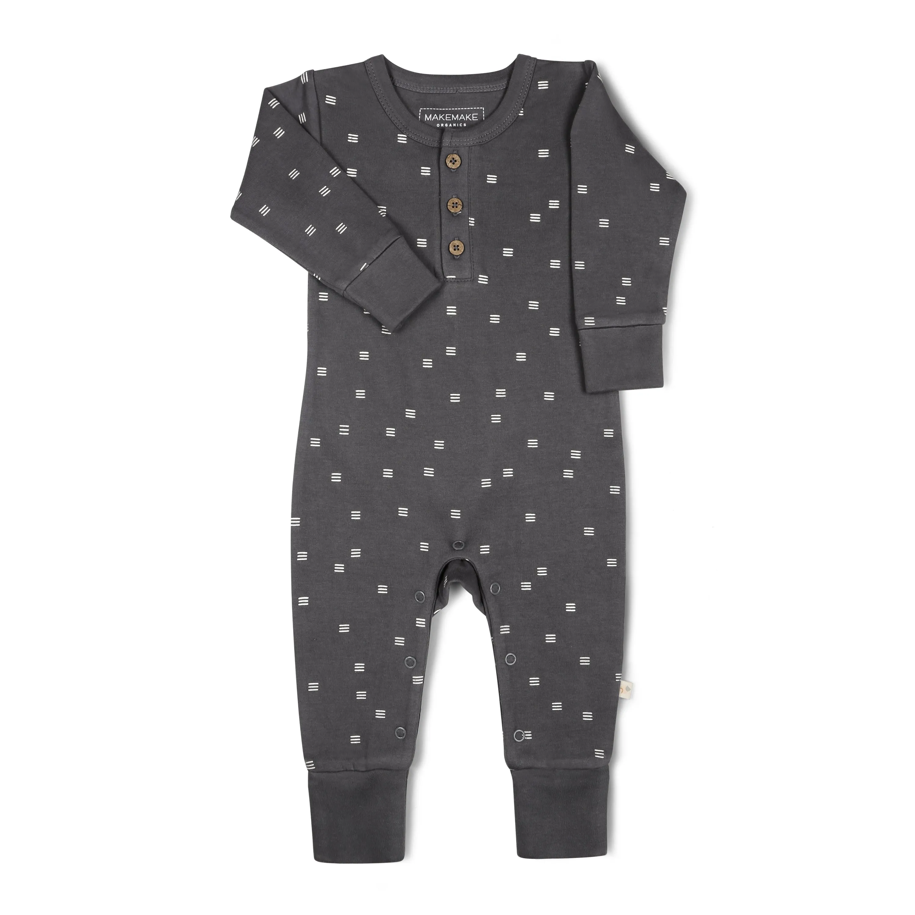 Organic Button Romper - Tribe