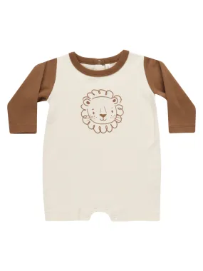 Organic Long Sleeve Romper, Lion