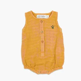 Organic Muslin Baby Romper - Ochre