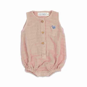 Organic Muslin Baby Romper - Old Rose