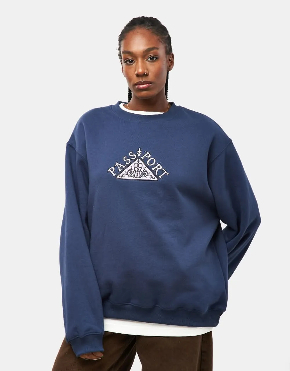 Pass Port Manuscript Sweater - Navy