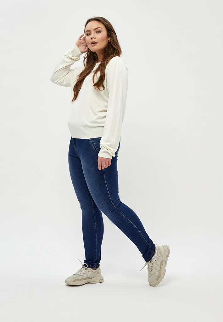 PCTana Knit Pullover Curve - Cloud Dancer