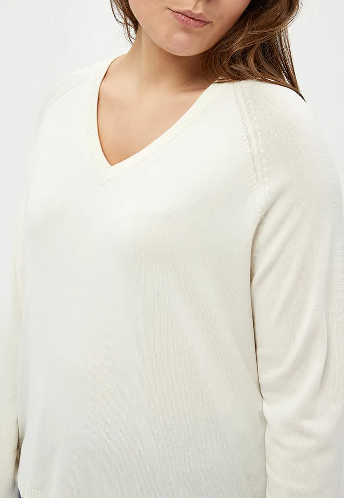 PCTana Pullover Curve - Cloud Dancer